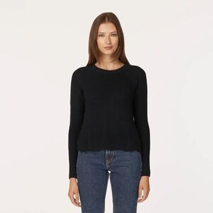 Autumn Cashmere Distressed Scallop Shaker in Navy Blue